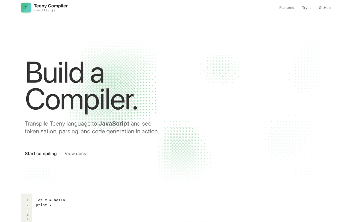 JavaScript Compiler project screenshot